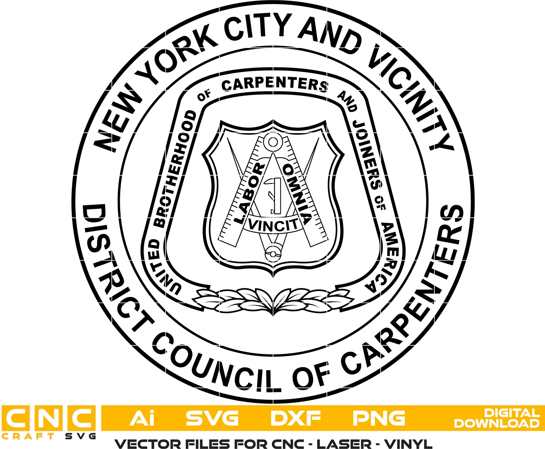 New York City and Vicinity Logo Vector art Svg, Dxf, Jpg, Png and Ai files For laser engraving, woodworking, acrylic painting, and all printing machines.