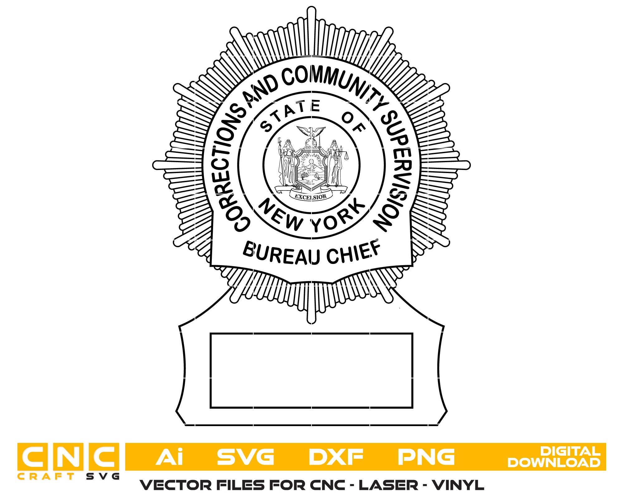 New York Corrections And Community Supervision Chief Badge