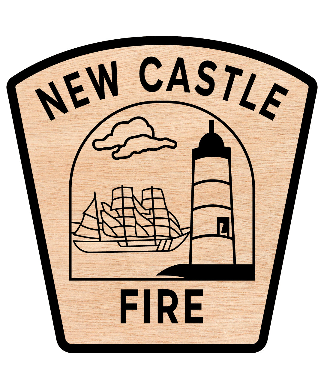 New Castle Fire Department Patch SVG, Delaware Fire Dept Patch Vector File, New Castle DE Fire Patch Emblem, Firefighter Patch SVG, Fire Department Badge Vector