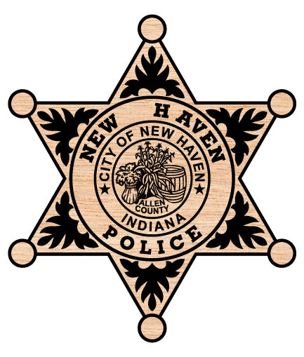 New Haven Police Sheriff Badge Indiana SVG, New Haven IN Sheriff Emblem Vector, Indiana Police Sheriff Badge SVG, New Haven Law Enforcement Badge, New Haven Police Logo