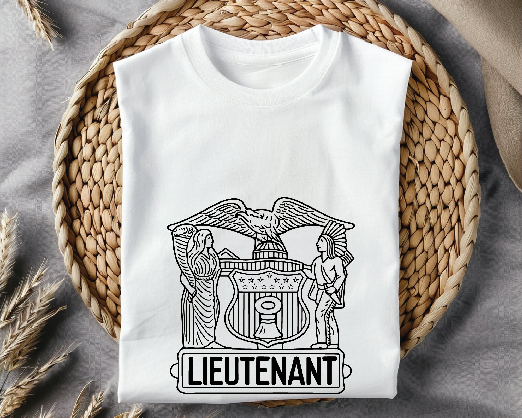 New York Police Lieutenant Badge SVG digital download, NYPD Lieutenant police badge vector design for Cricut and Silhouette.