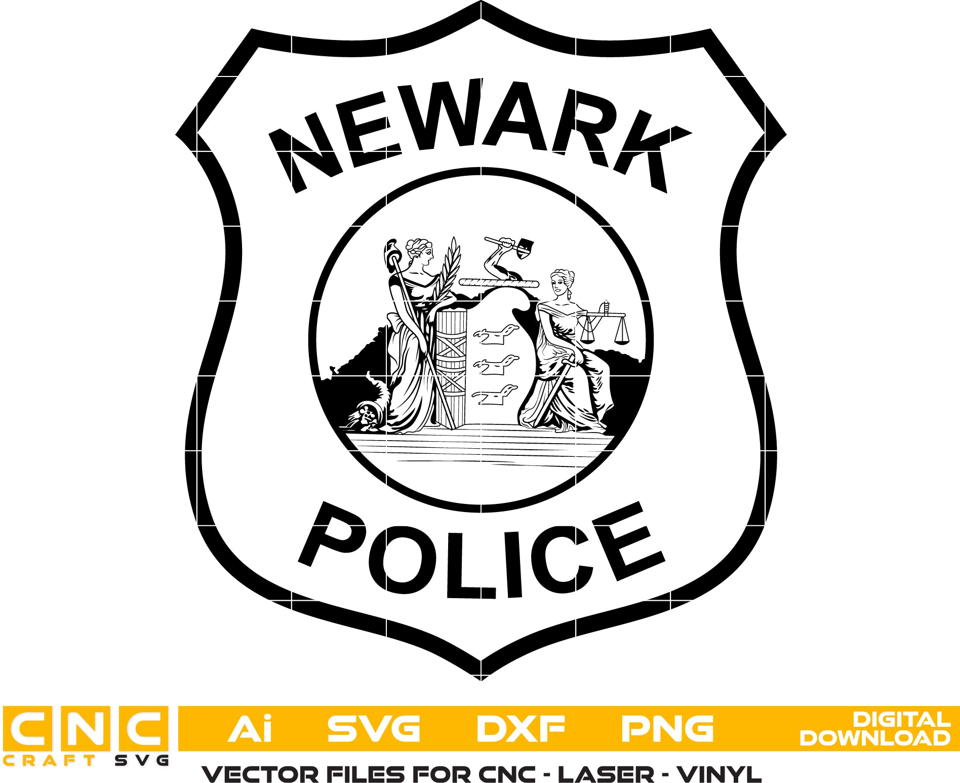 Newark New Jersey Police Department Logo SVG