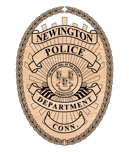 Newington Police Department Badge SVG, Newington CT Police Badge Vector, Connecticut Police Badge Emblem, Police Badge SVG File, Law Enforcement Badge Vector