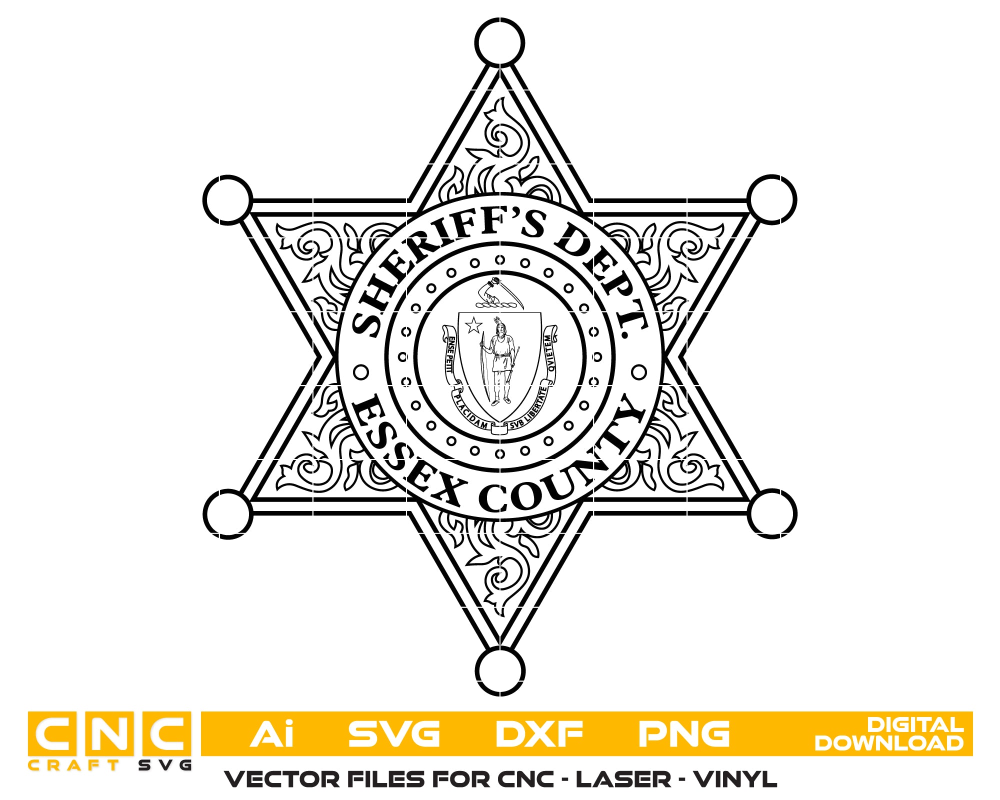 New Essex County Sheriff’s Department Badge SVG, Essex County Sheriff Emblem Vector, New Essex Sheriff Badge SVG, Law Enforcement Sheriff Emblem, Essex County Sheriff Logo