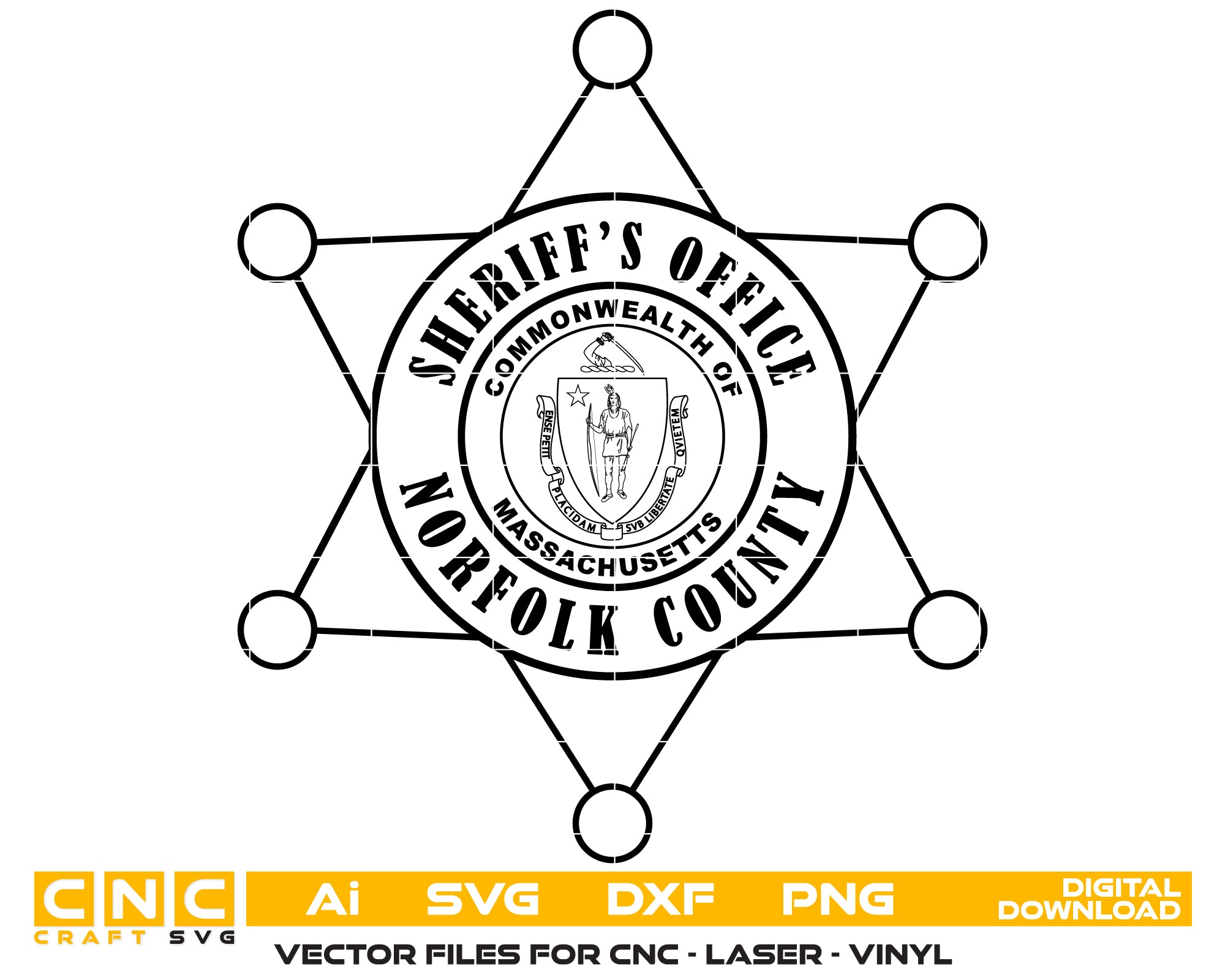 Norfolk County Sheriff’s Office Badge SVG, Massachusetts Sheriff Badge Vector, Norfolk County Law Enforcement Badge, Sheriff’s Office Badge SVG, Police Badge Vector