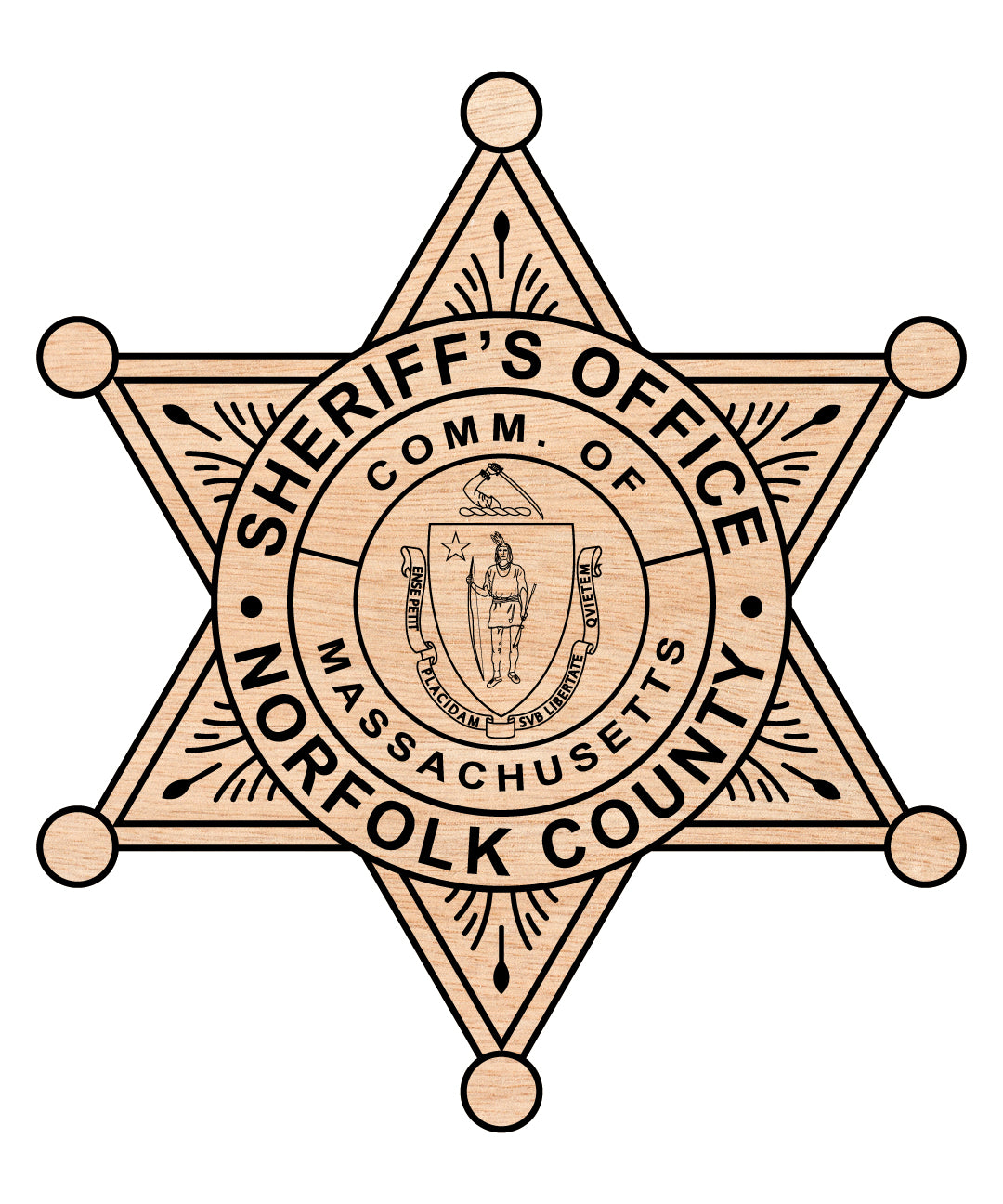 Norfolk County Sheriff’s Office Badge SVG, Massachusetts Sheriff Badge Vector, Norfolk County Law Enforcement Badge, Sheriff’s Office Badge SVG, Police Badge Vector