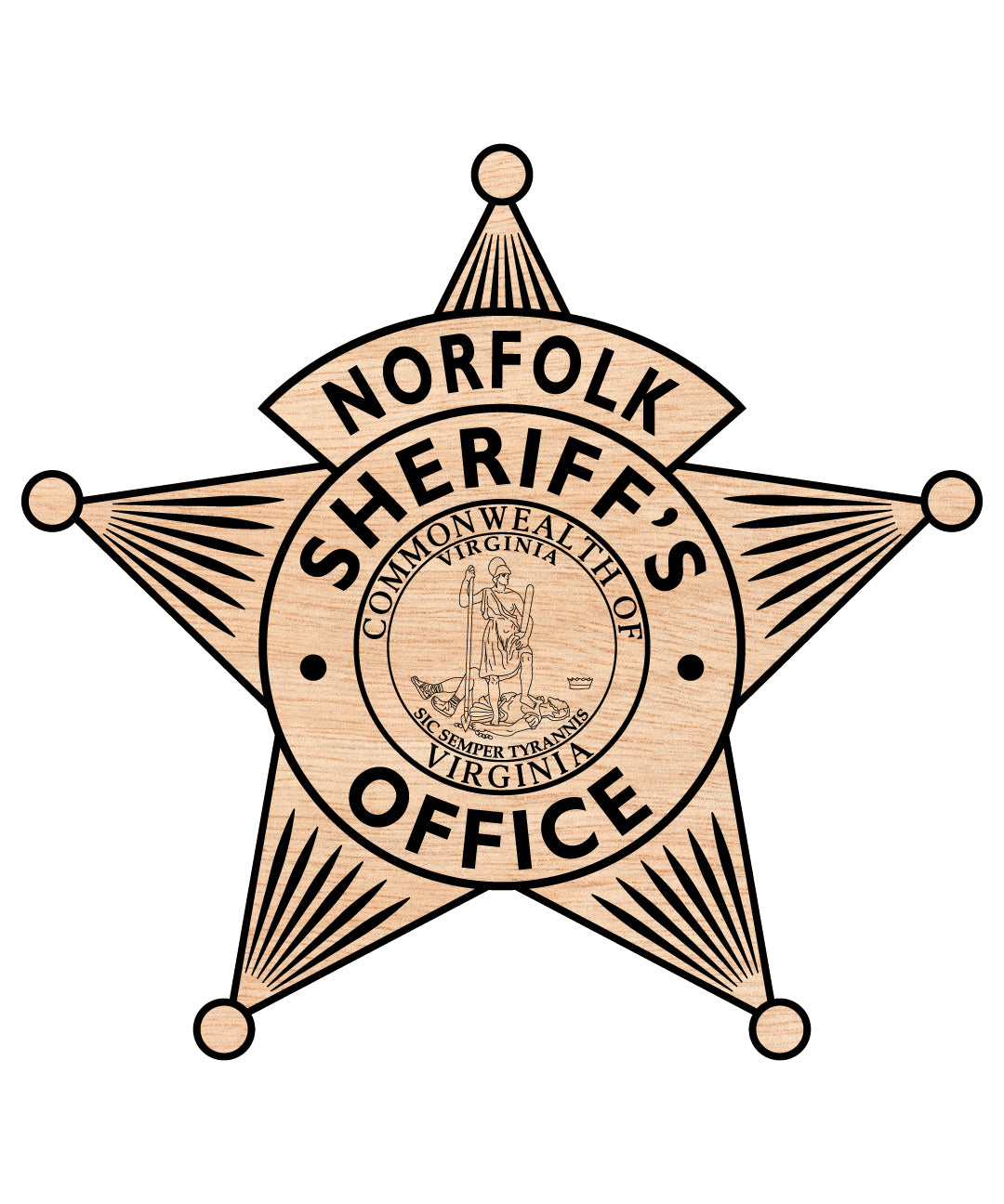 Norfolk Sheriff’s Office Badge SVG, Virginia Sheriff Badge Vector, Norfolk Law Enforcement Badge, Sheriff’s Office Badge SVG, Police Badge Vector