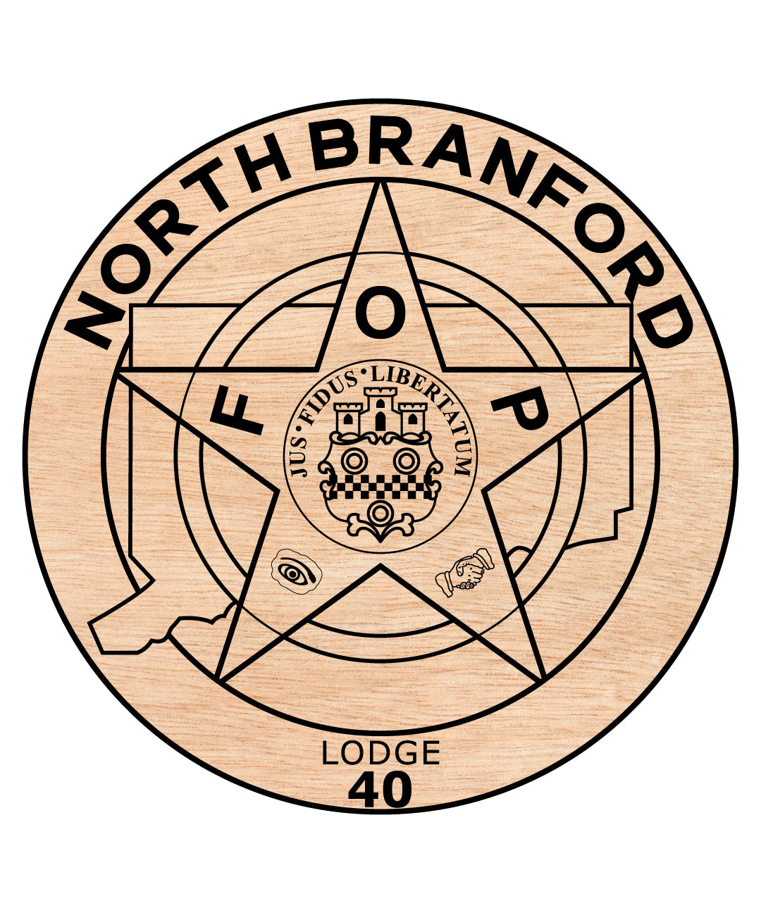 North Branford County Police Badge SVG, Police Badge Vector, North Branford Police Badge, Law Enforcement Badge SVG, Police Department Badge Vector