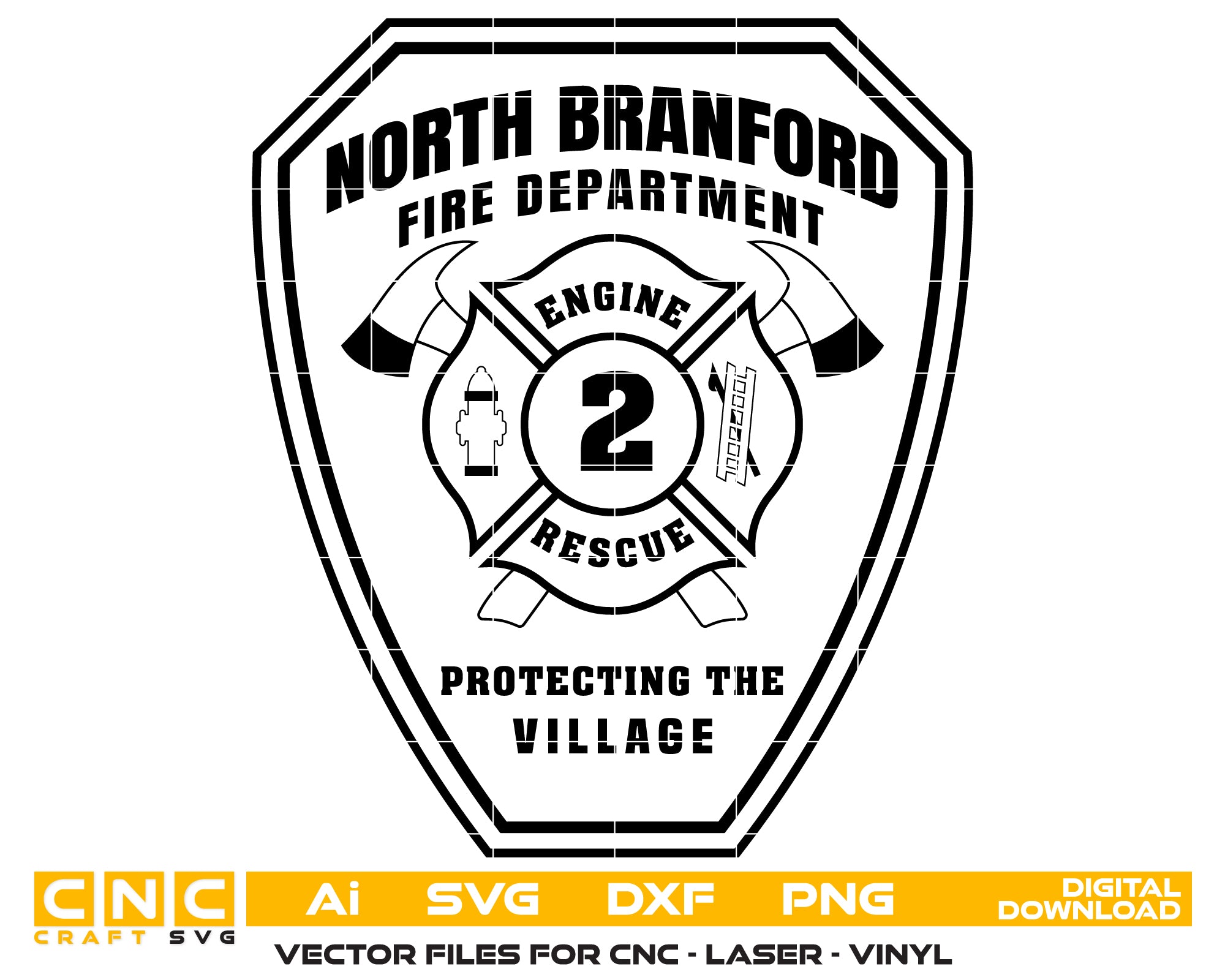 North Branford Fire Dept Patch SVG, North Branford Fire Department Emblem Vector, Fire Dept Patch Design, Firefighter Patch SVG, Fire Service Emblem Vector File