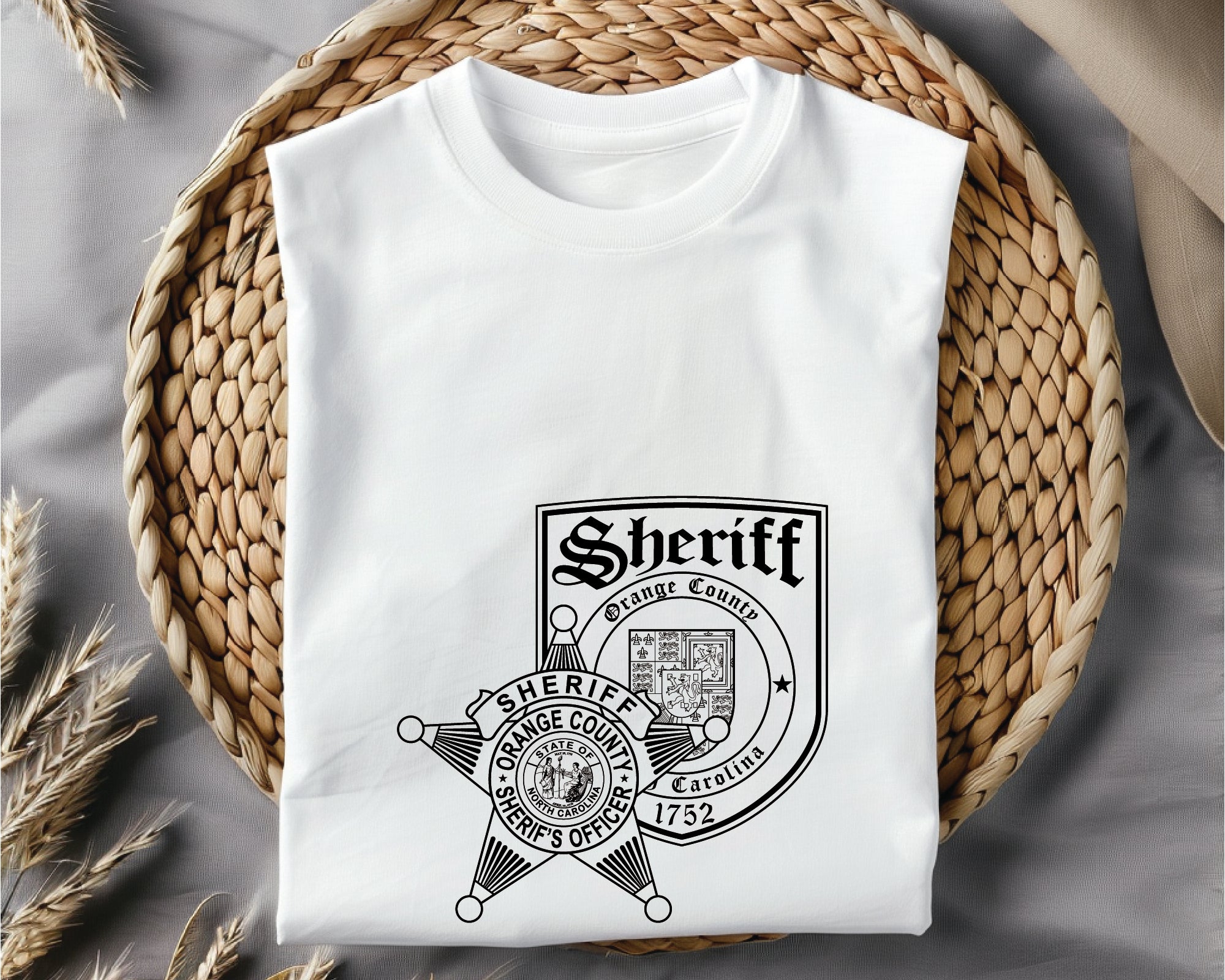 Orange County Sheriff’s Office Badge SVG, North Carolina Sheriff Badge Vector, Orange County NC Police SVG, Law Enforcement Badge Design, Sheriff Emblem SVG, NC Sheriff Logo