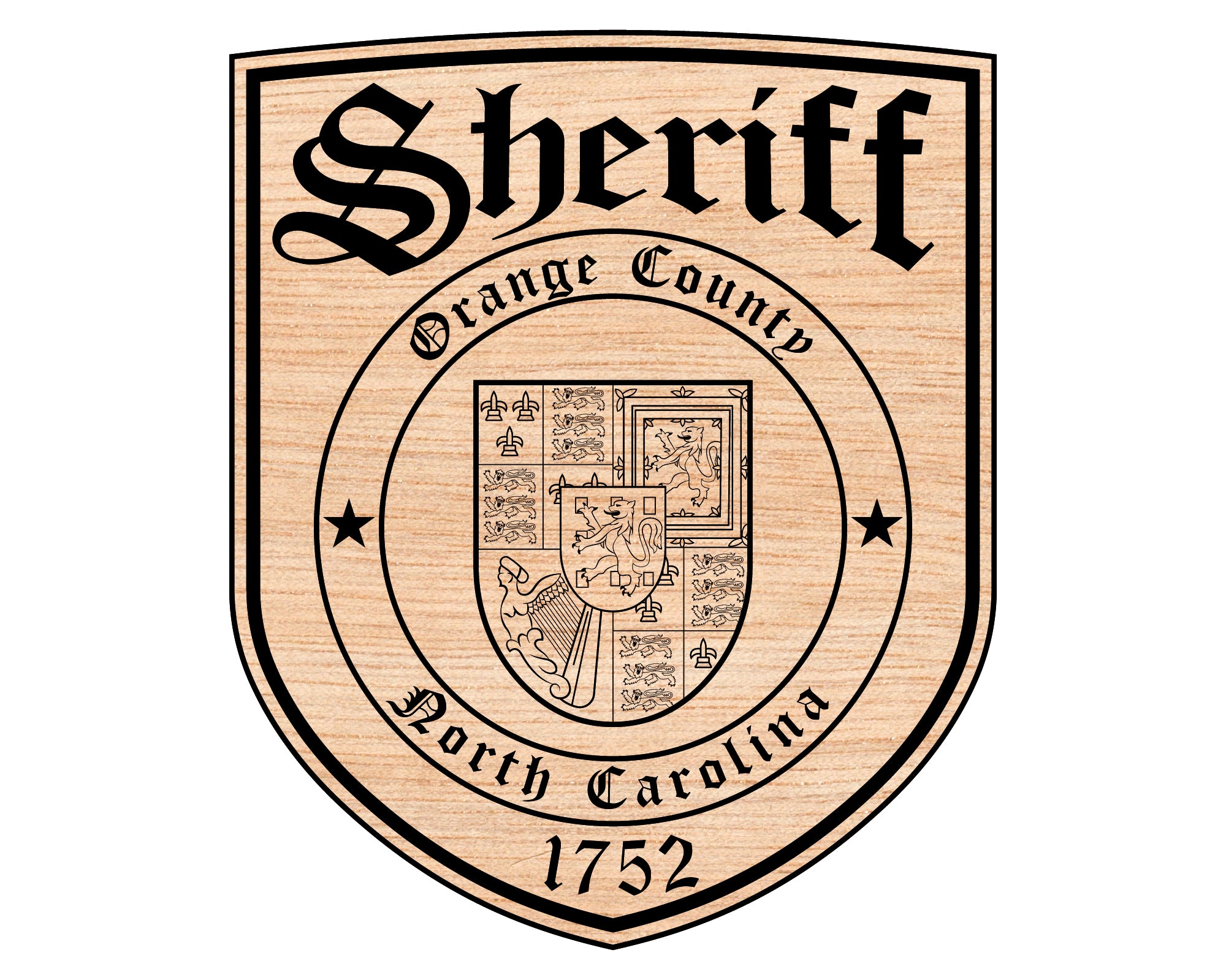 Orange County Sheriff Badge SVG, North Carolina Sheriff Vector, Orange County NC Police Badge, Law Enforcement SVG, Sheriff Emblem Vector, NC Badge Design
