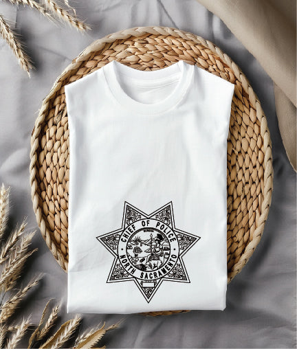 North Sacramento Police Chief Badge SVG, California Police Badge Vector, North Sacramento Police Chief Badge, Law Enforcement Badge SVG, Police Department Badge Vector