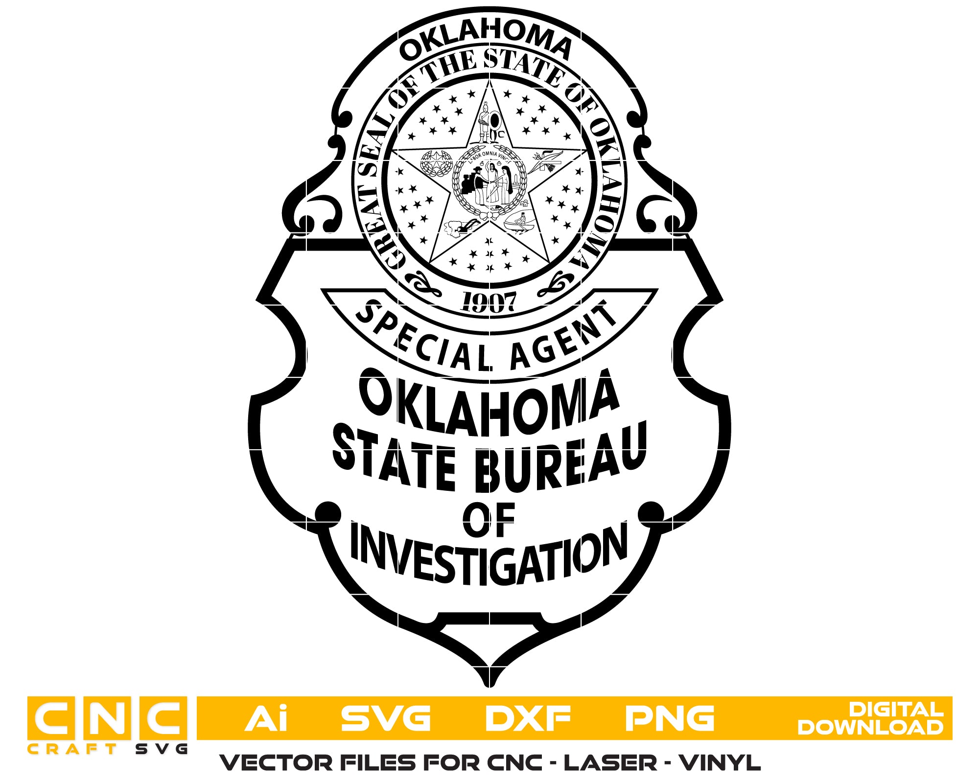 Oklahoma State Bureau of Investigation Logo SVG, OSBI Logo Vector, Oklahoma Law Enforcement Logo, Investigation Agency Logo SVG