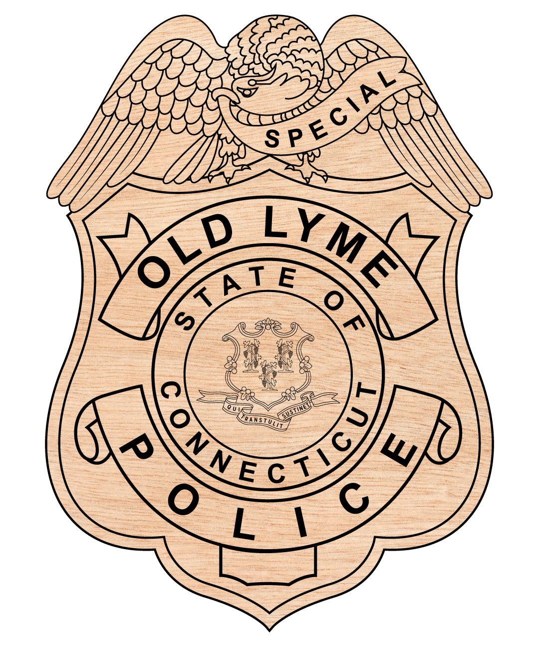 Old Lyme Special Police Badge SVG, Connecticut Police Badge Vector, Old Lyme Special Police Badge, Law Enforcement Badge SVG, Police Department Badge Vector