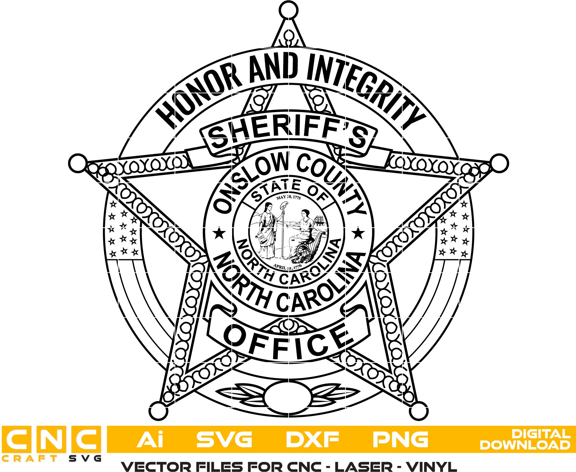 Onslow County Sheriff, North Carolina Sheriff Badge, Sheriff Badge, North Carolina Vector art