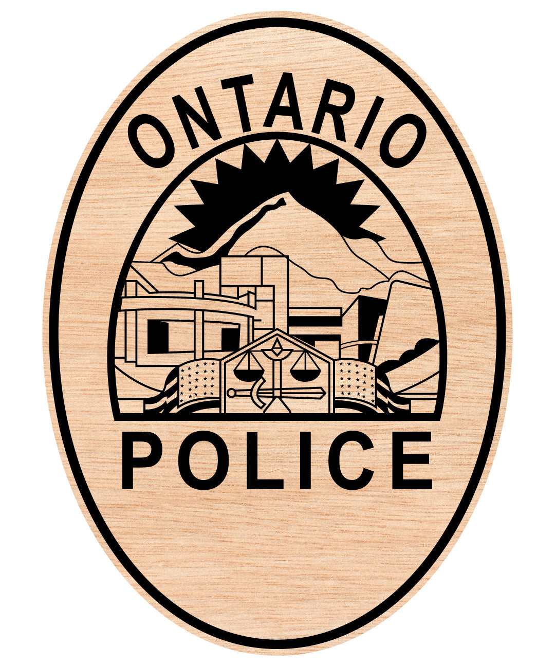 Ontario Police Badge SVG | Canadian Law Enforcement Vector for CNC, Laser & Vinyl