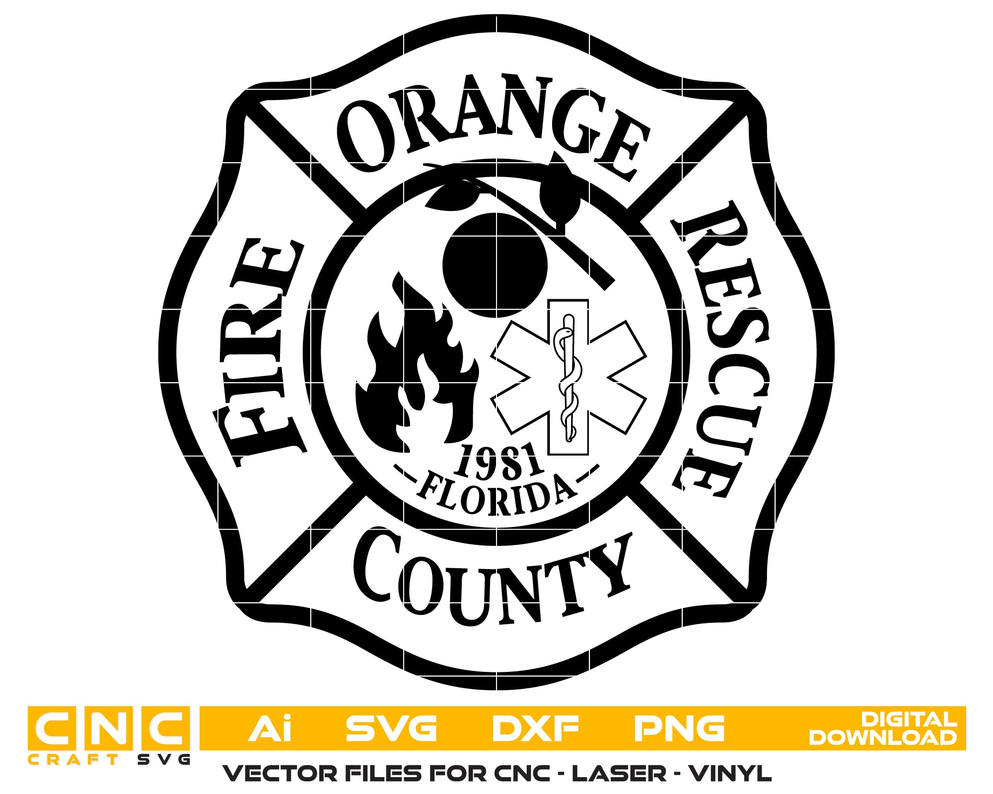 Orange County Fire Rescue Department Badge