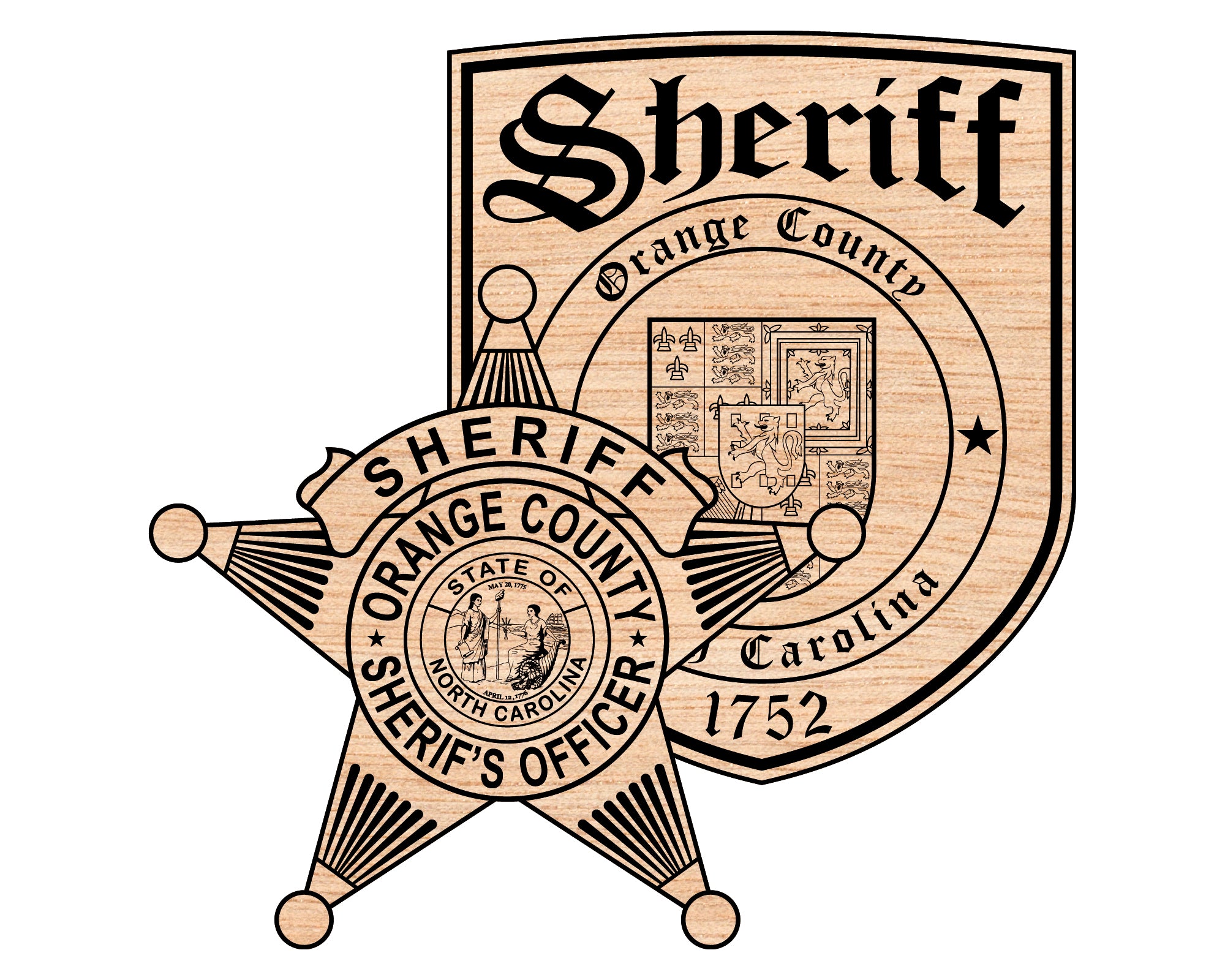 Orange County Sheriff’s Office Badge SVG, North Carolina Sheriff Badge Vector, Orange County NC Police SVG, Law Enforcement Badge Design, Sheriff Emblem SVG, NC Sheriff Logo