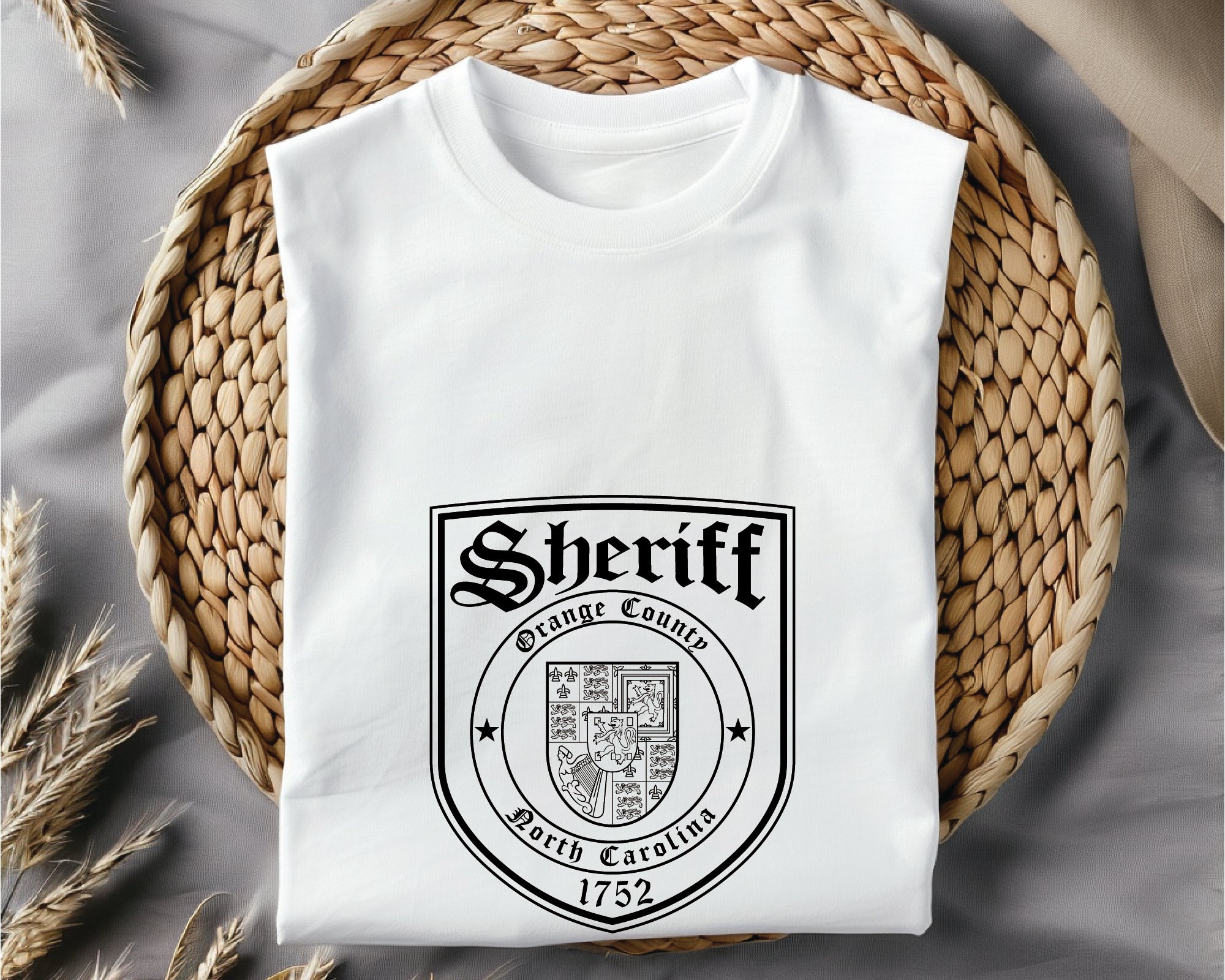 Orange County Sheriff Badge SVG, North Carolina Sheriff Vector, Orange County NC Police Badge, Law Enforcement SVG, Sheriff Emblem Vector, NC Badge Design