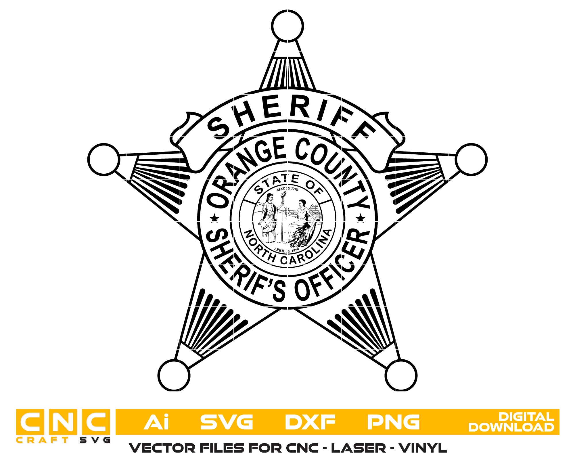 Orange County Sheriff Badge SVG, Sheriff Office Vector, Orange County Police Badge, Law Enforcement SVG, Sheriff Emblem Design, Police Badge Vector