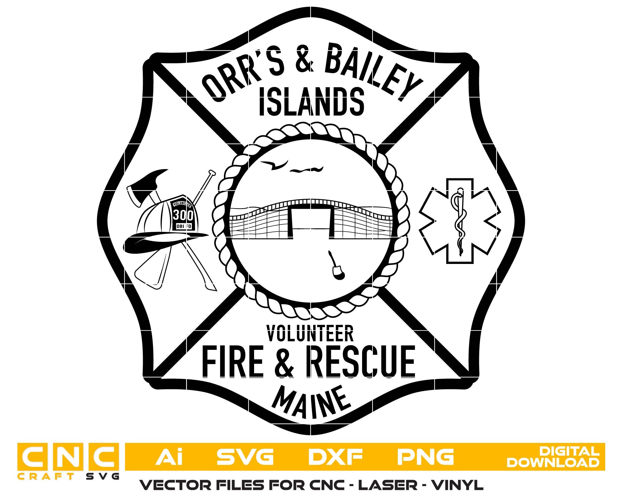 Orr's & Bailey Islands Fire Department Emblem