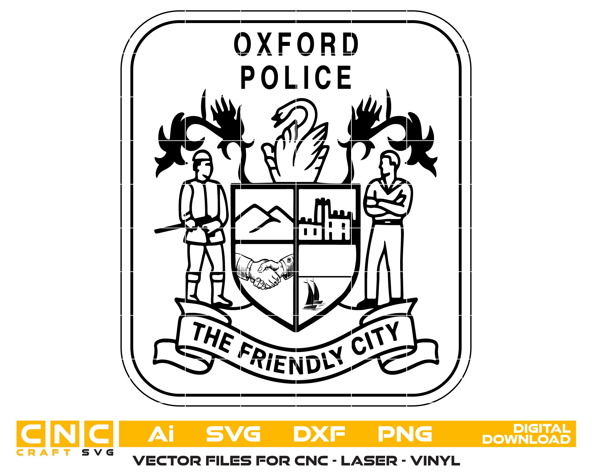 Oxford Department The Friendly City Police Uniform Patch