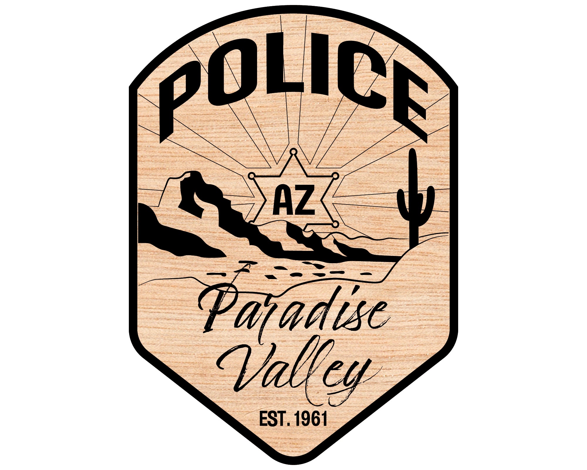 Paradise Valley Police Patch SVG, Paradise Valley AZ Police Badge Vector, Arizona Law Enforcement Patch, Paradise Valley PD Emblem, Police Patch SVG