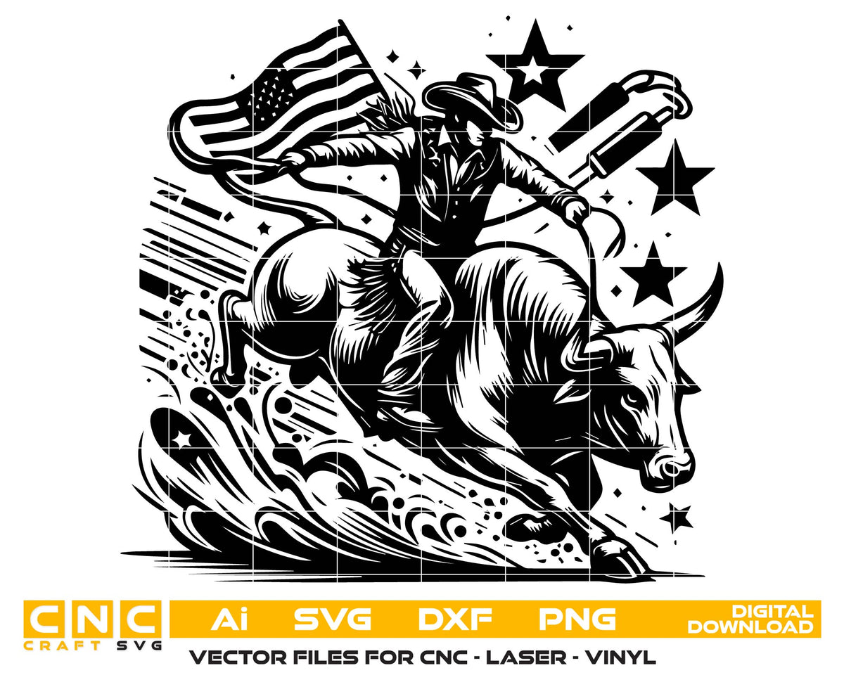 Patriotic Rodeo SVG