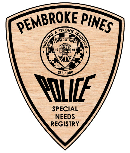 Pembroke Pines Police Special Needs Registry Patch