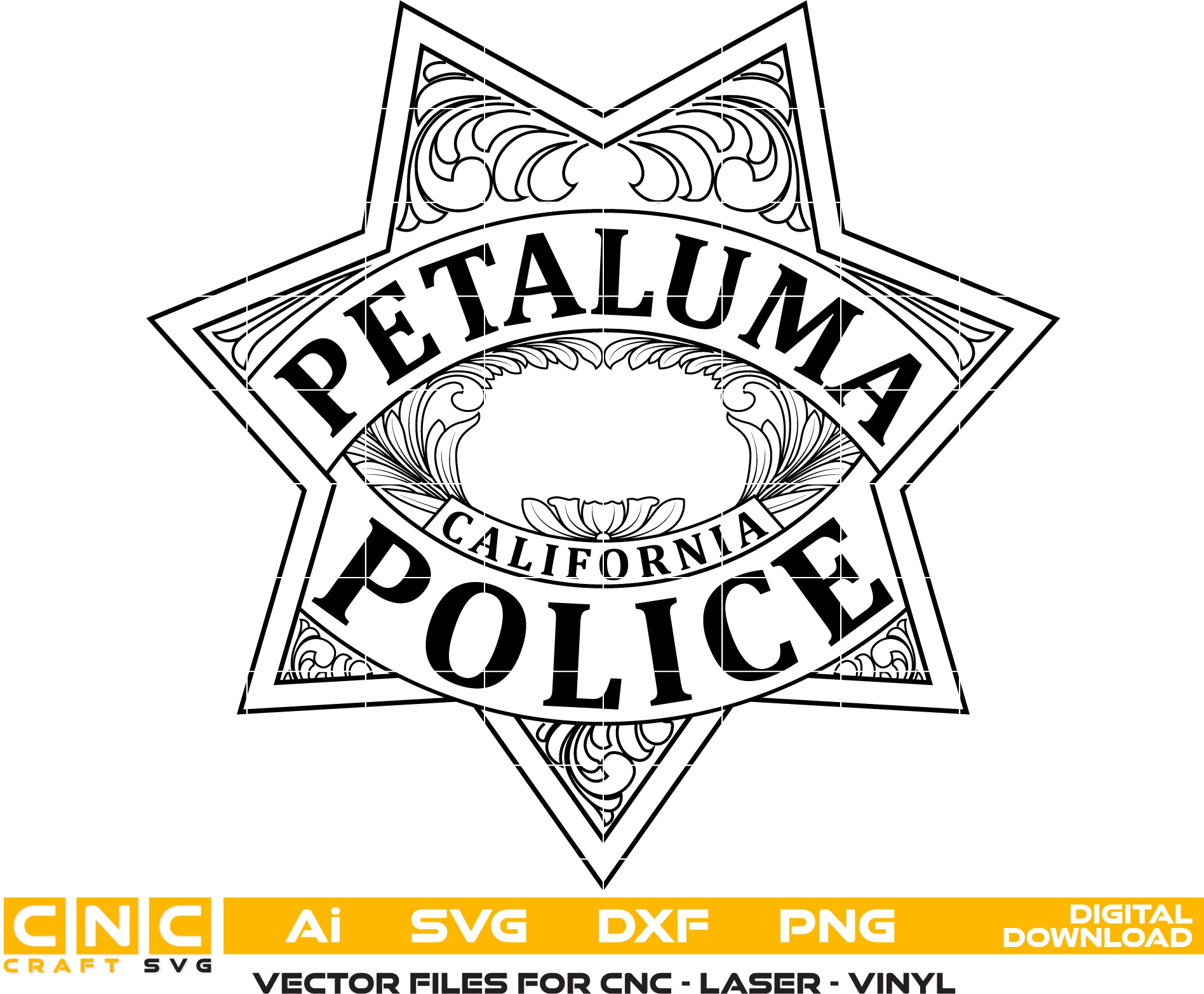 Petaluma Police Badge/ California Police Badge