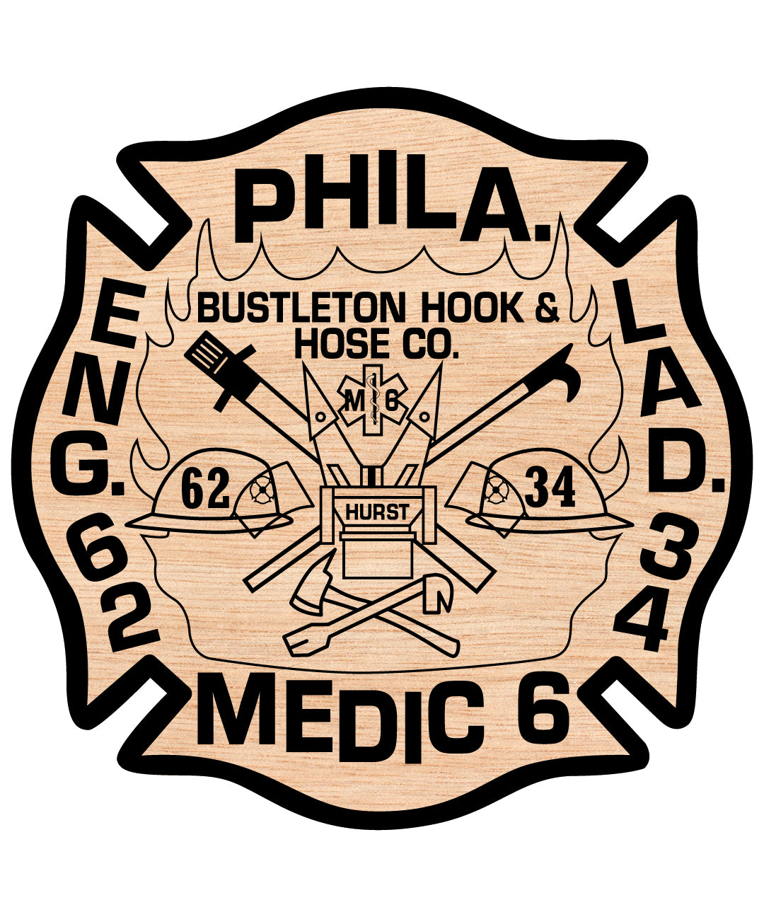 Phila Engine 62 Ladder 34 Medic 6 Patch SVG, Philadelphia Fire EMS Patch Vector, Fire Department Emblem, Engine 62 Ladder 34 Medic 6 Logo, Philadelphia Fire Patch