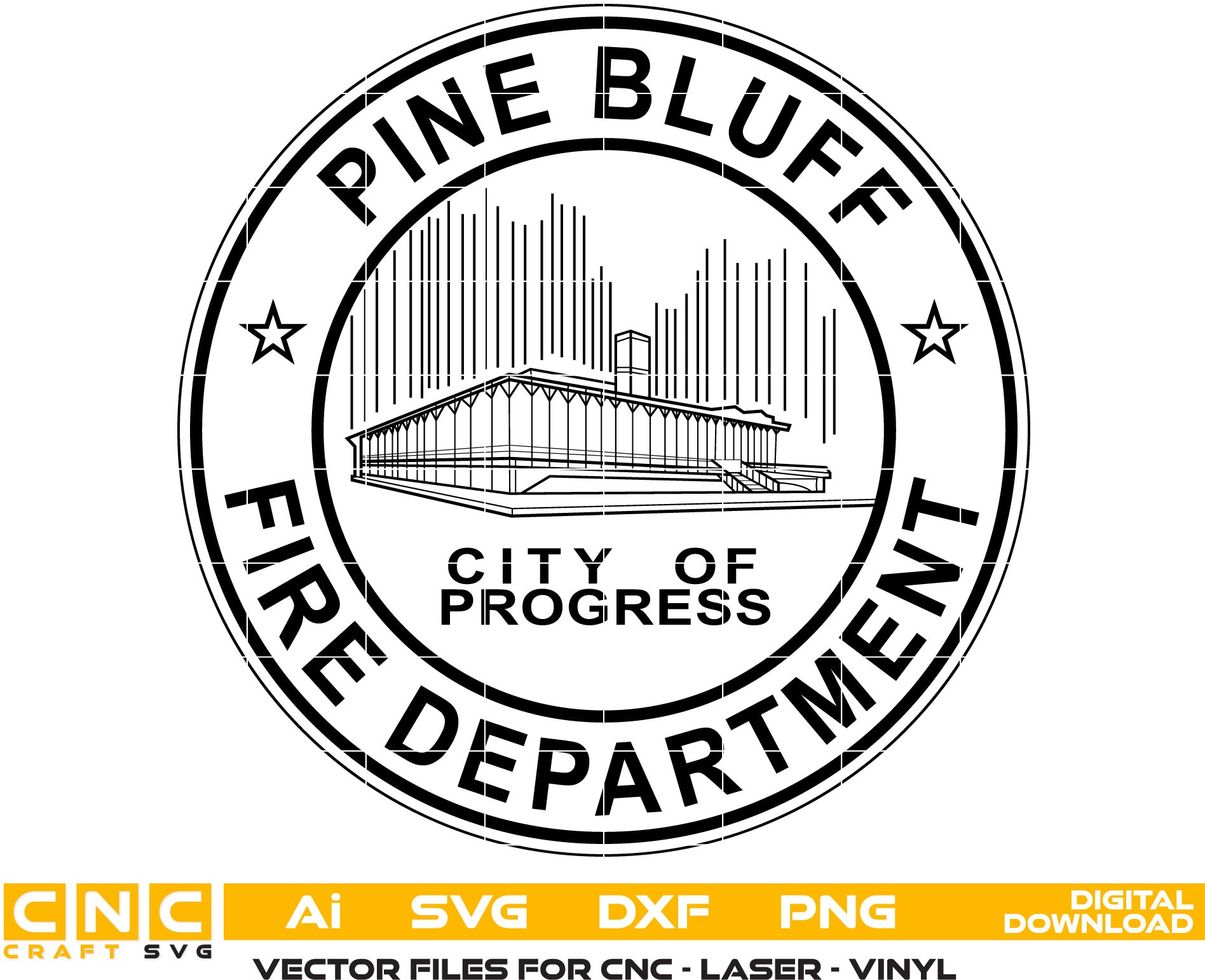 Pine Bluff Fire Dept Badge, Bluff Fire Dept Badge, Bluff Fire Dept vector art, Bluff Fire Dept svg