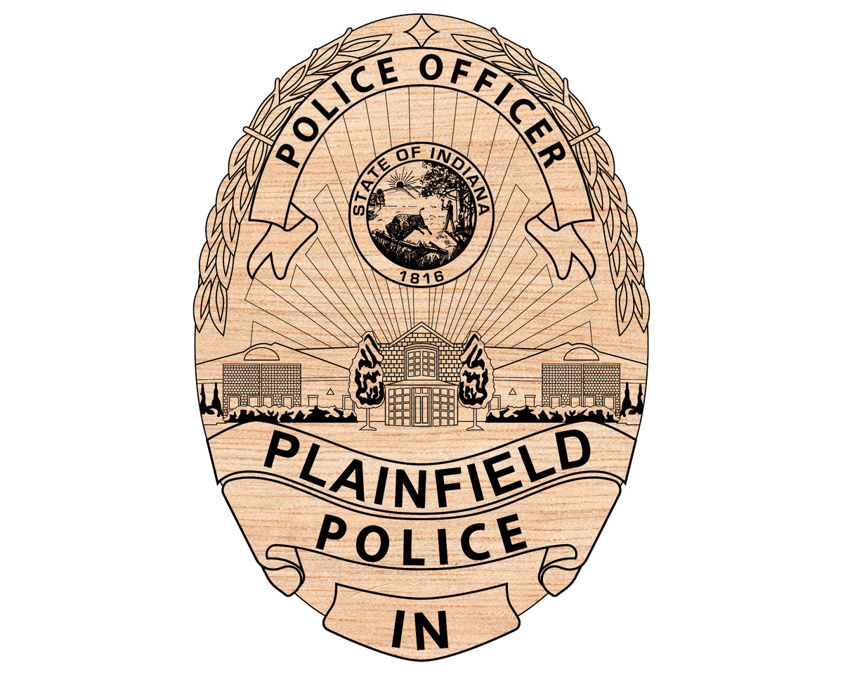 Plainfield Vector Plainfield Police Officer Badge SVG