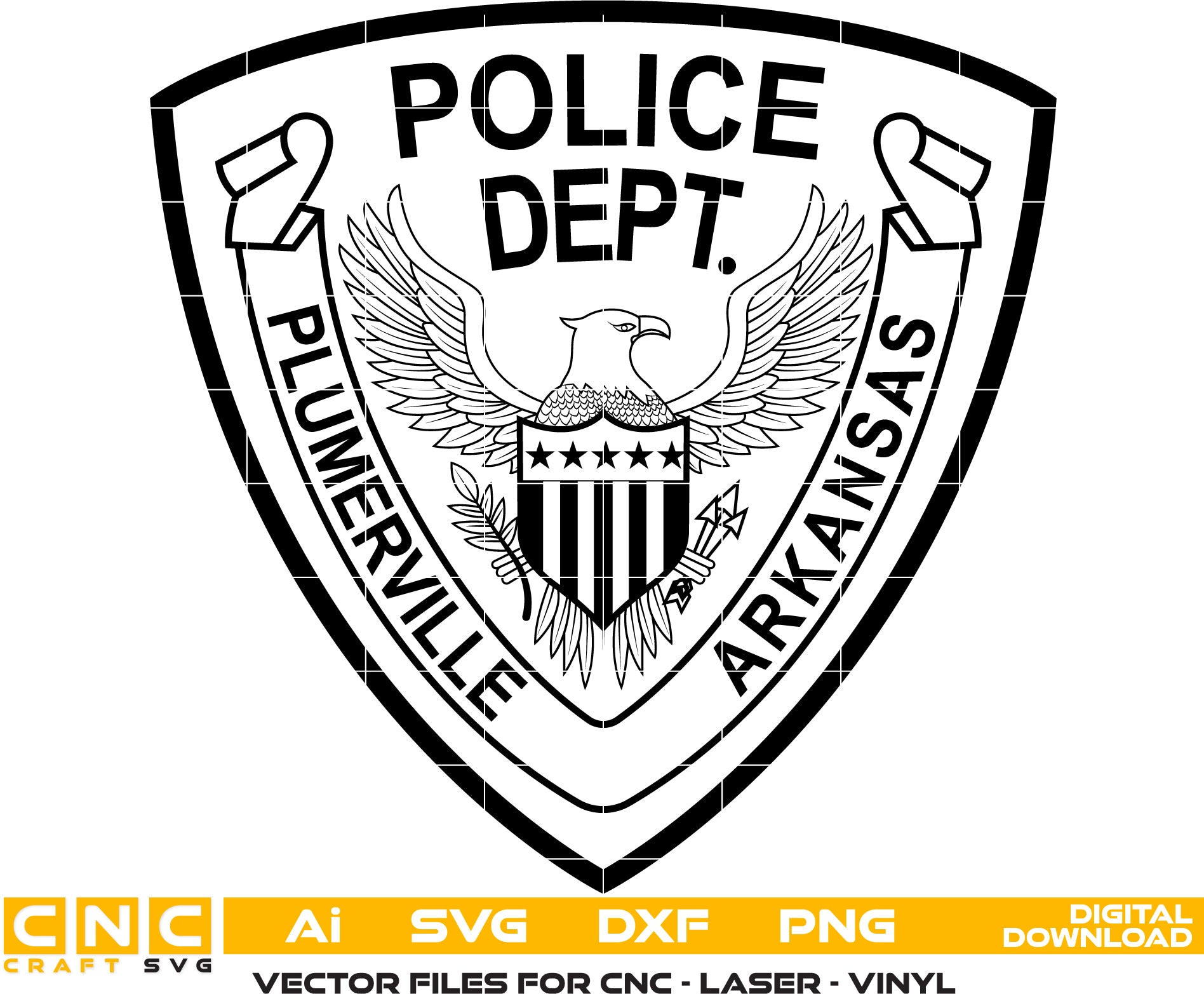 Plumerville Arkansas Police Badge