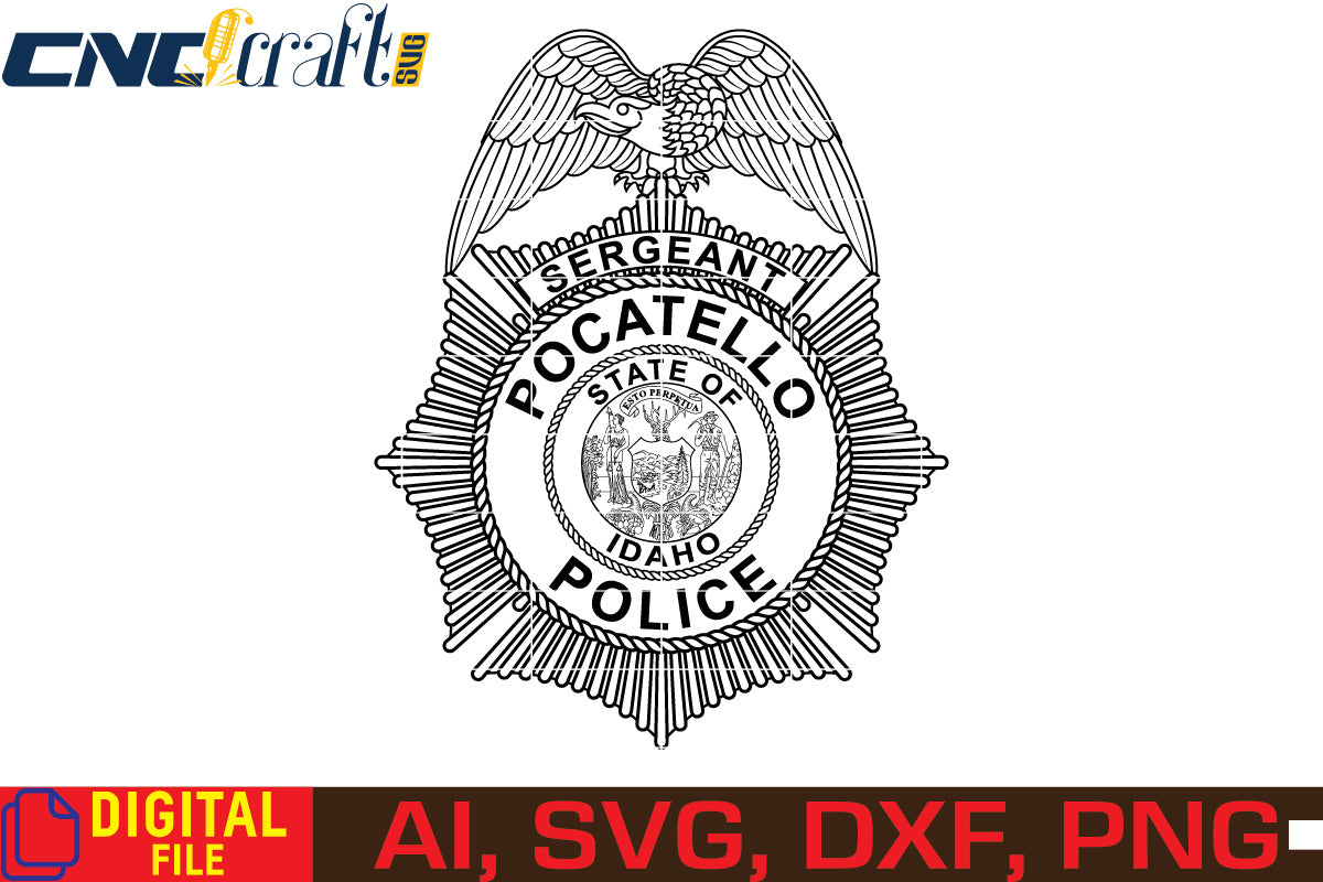 Pocatello Idaho Police Sergeant vector file