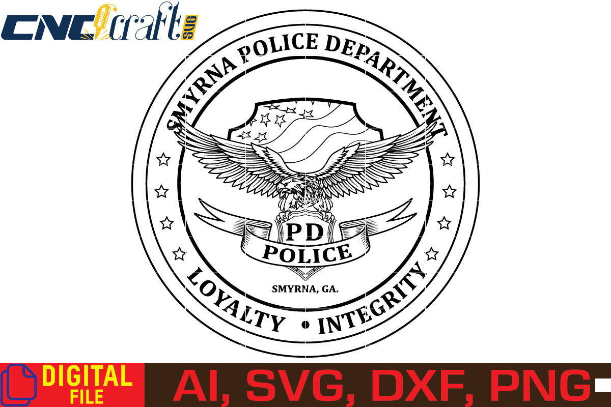 Smyran Police Badge vector file