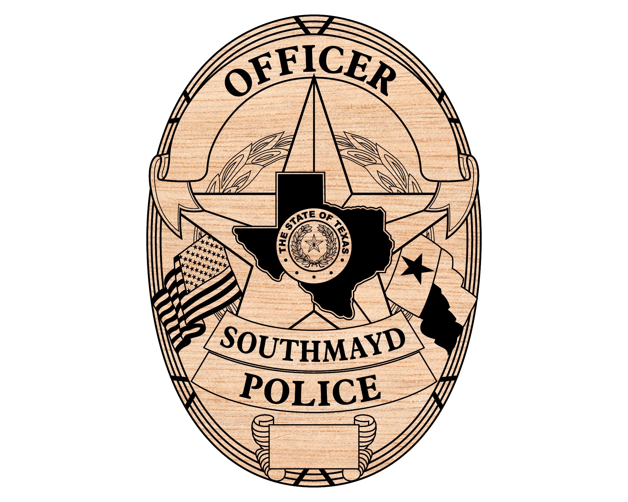 Southmayd Police Badge SVG, Southmayd Police Vector, Police Officer Badge SVG, Law Enforcement Badge Vector, Southmayd PD Logo SVG, Police Badge Design