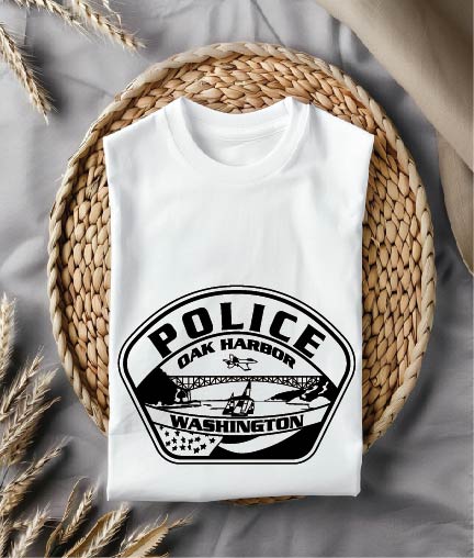 Police Department Oak Harbor WA Badge, Police Badge, Oak Harbor Washington Police Badge, Washington Police BadgeSvg