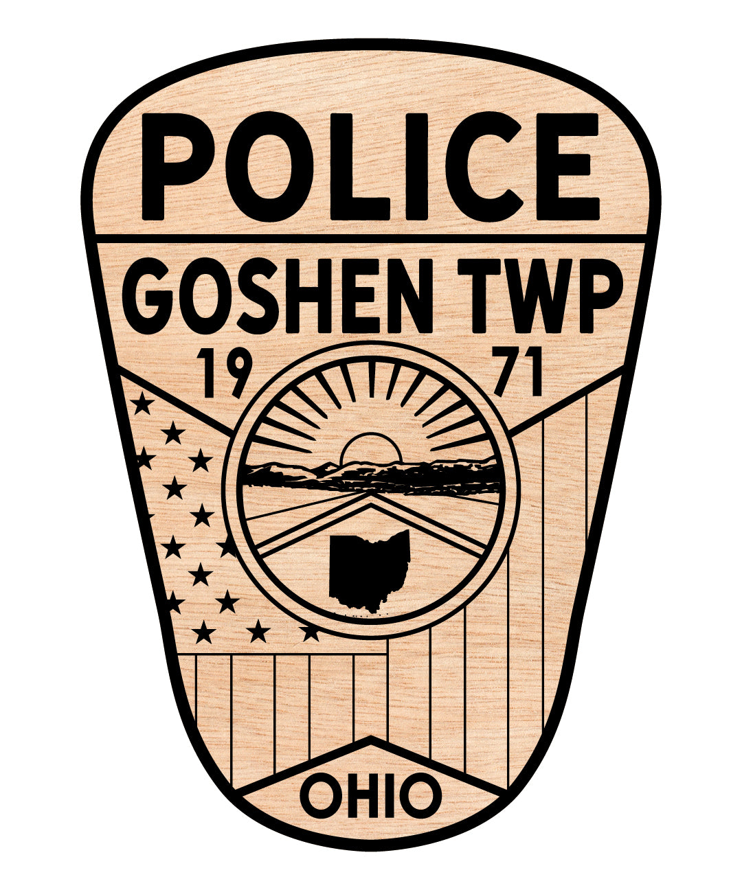 Police Goshen Twp Patch SVG, Ohio Police Patch Vector, Goshen Township Police Emblem, Police Patch SVG, Law Enforcement Patch Vector File