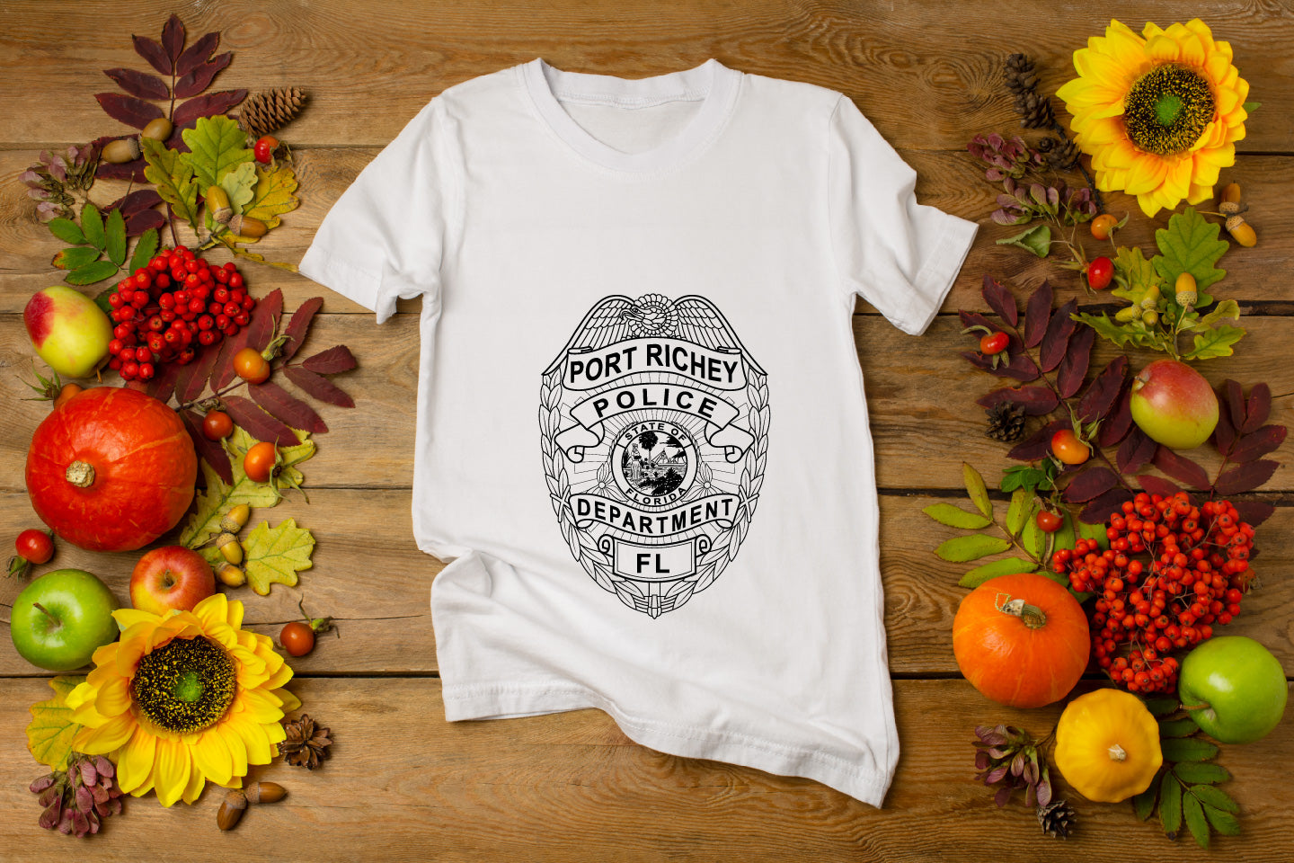 Custom Port Richey Police Badge SVG for Woodworking & Printing