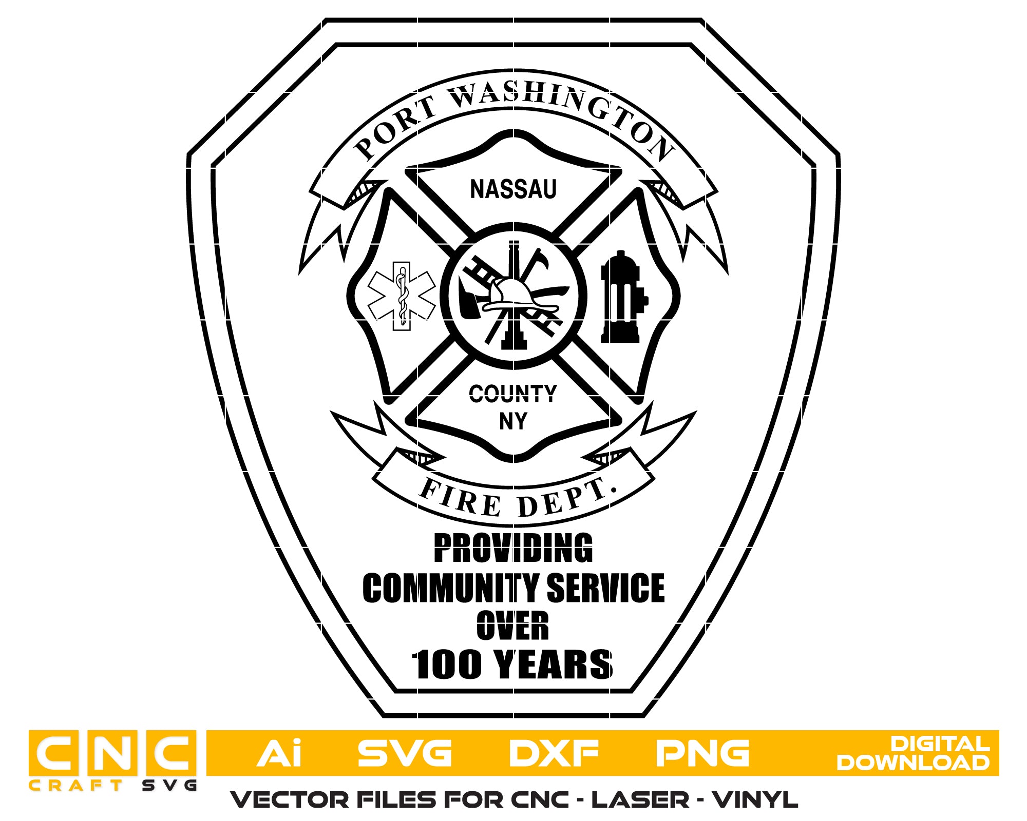 Port Washington Fire Department 100th Anniversary Badge