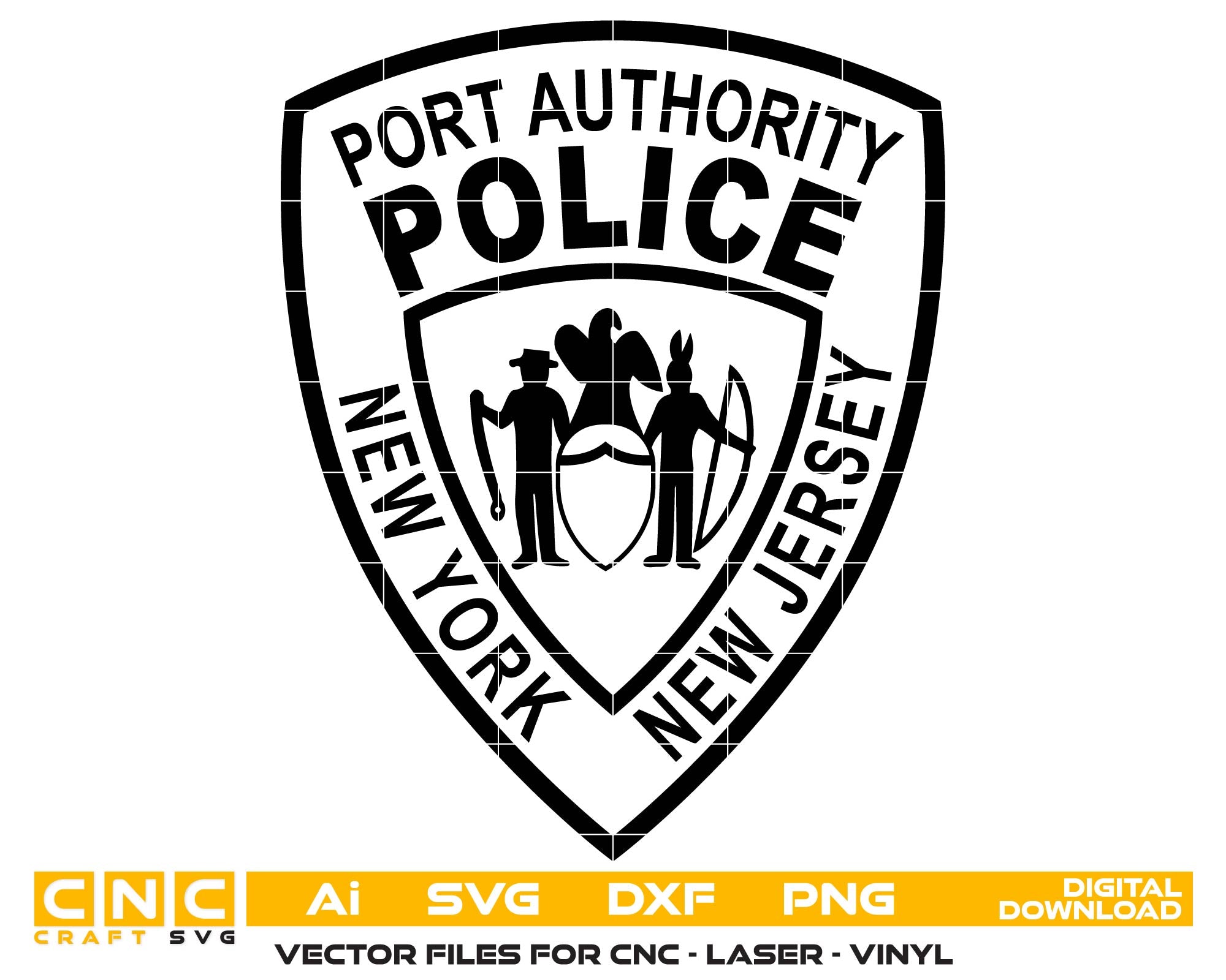 Port Authority Police Patch SVG, New York New Jersey Police Patch Vector, PAPD Emblem SVG, Port Authority Badge Vector, NY NJ Law Enforcement Patch SVG