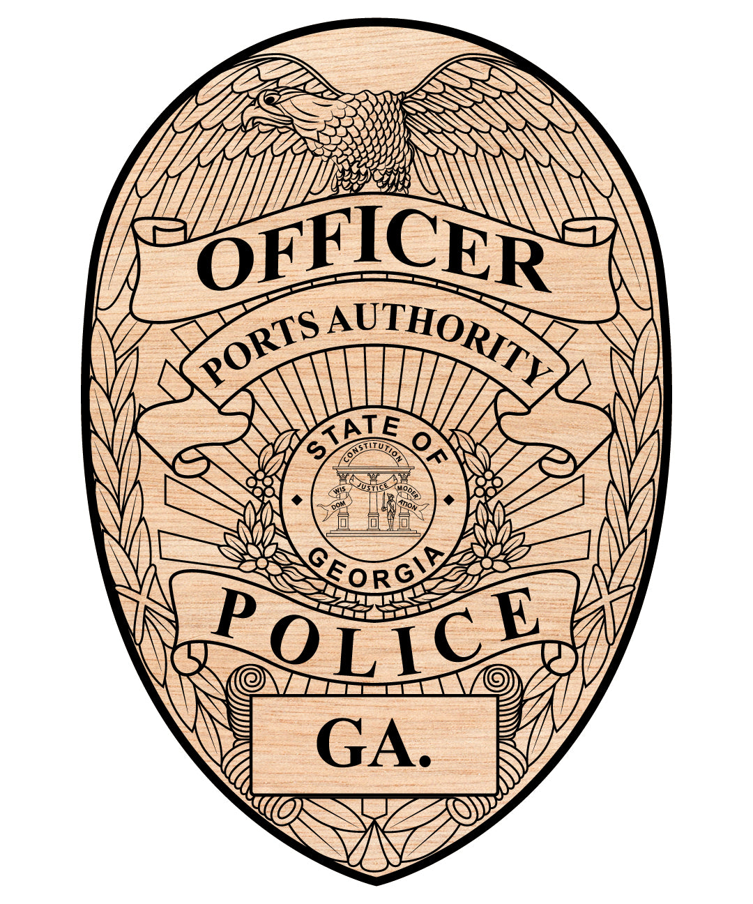 ports authority police officer badge svg, georgia police badge vector design, ports authority law enforcement badge svg, georgia ports police svg emblem, police officer badge svg georgia