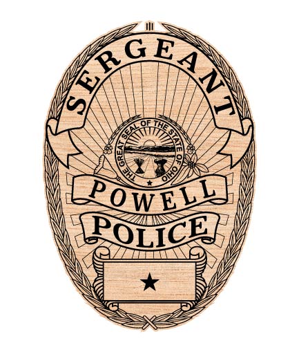 Powell Police Sergeant Badge SVG, Ohio Police Sergeant Emblem, Powell Police Department Badge Vector, Ohio Law Enforcement SVG, Police Sergeant Logo