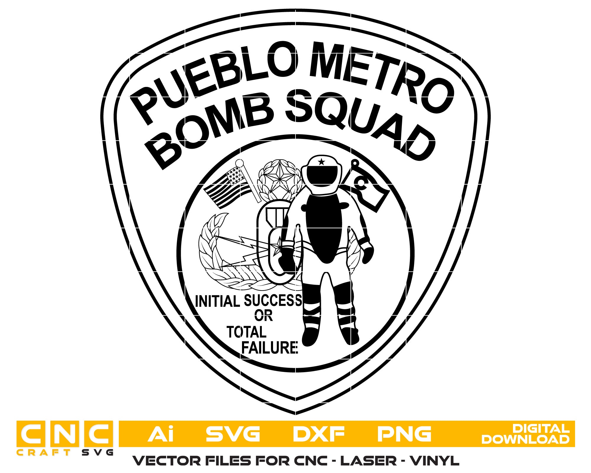 Pueblo Metro Bomb Squad Police Department Badge, Colorado