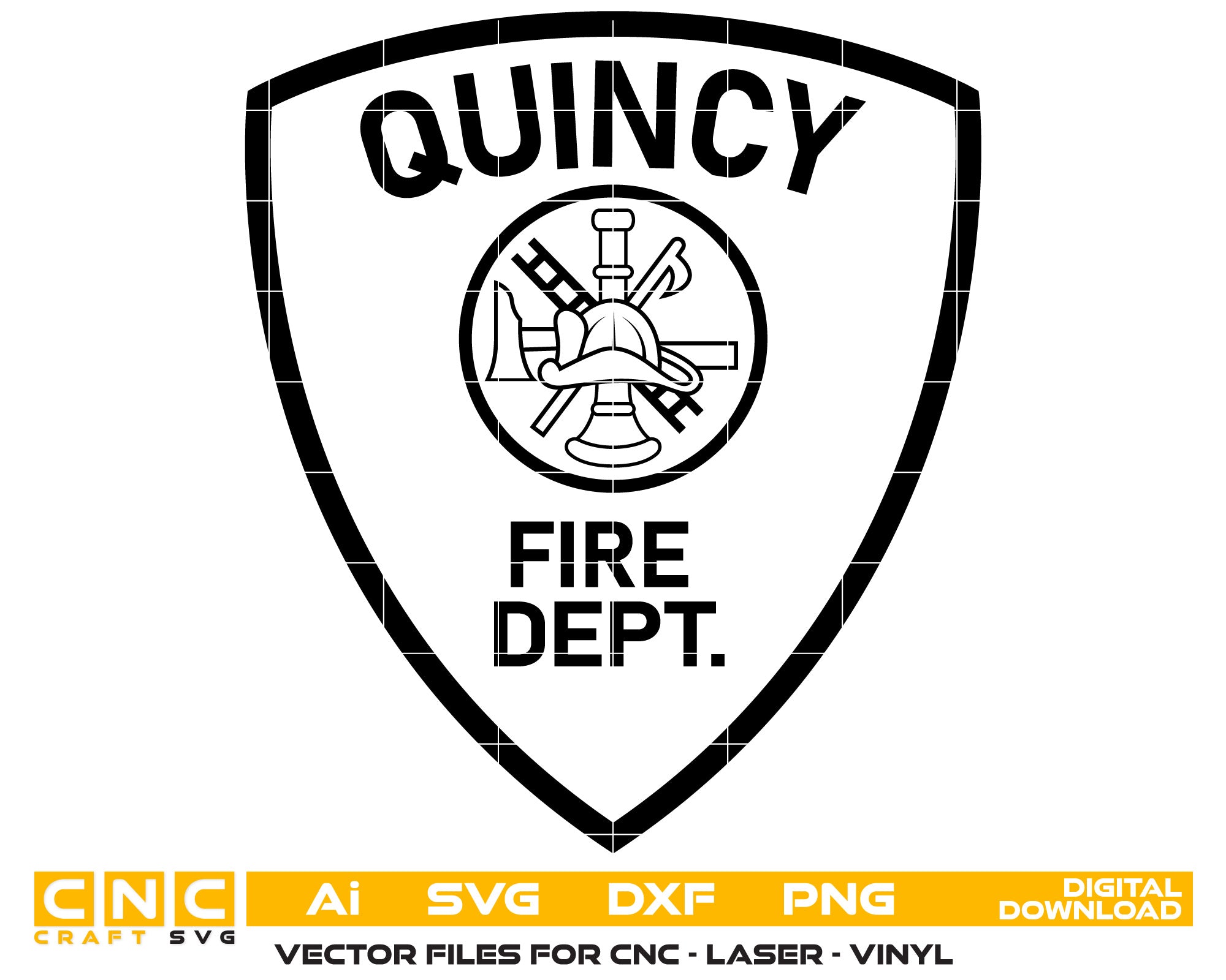Quincy Fire Department Massachusetts Old Style Shoulder Patch
