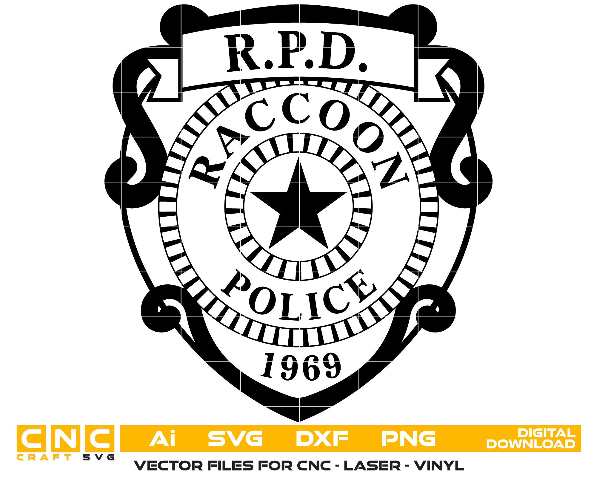 Raccoon Police Department Badge