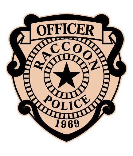 Raccoon Police Officer Badge