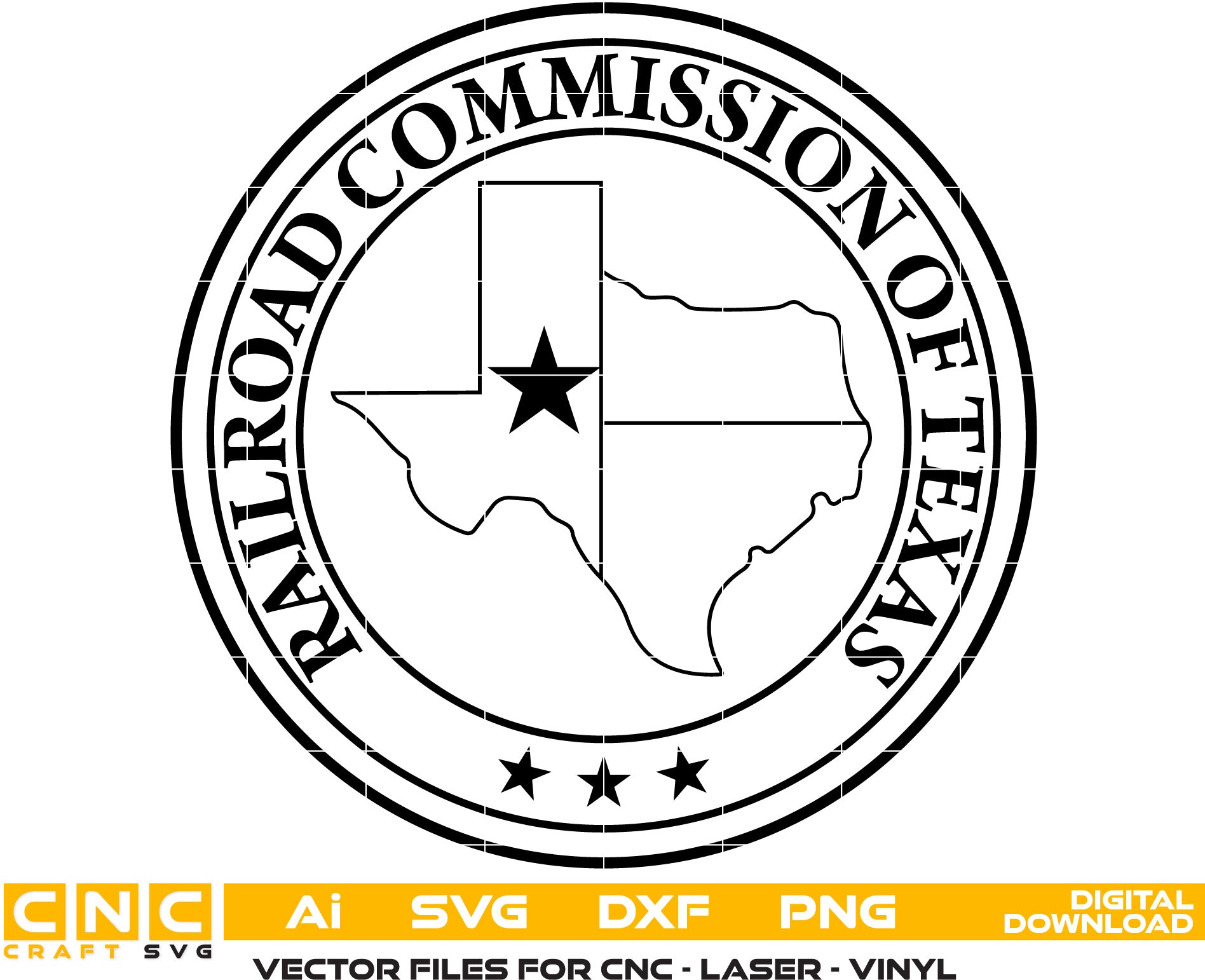 Railroad Commission of Texas Logo Vector Art, Ai,SVG, DXF, PNG, Digita