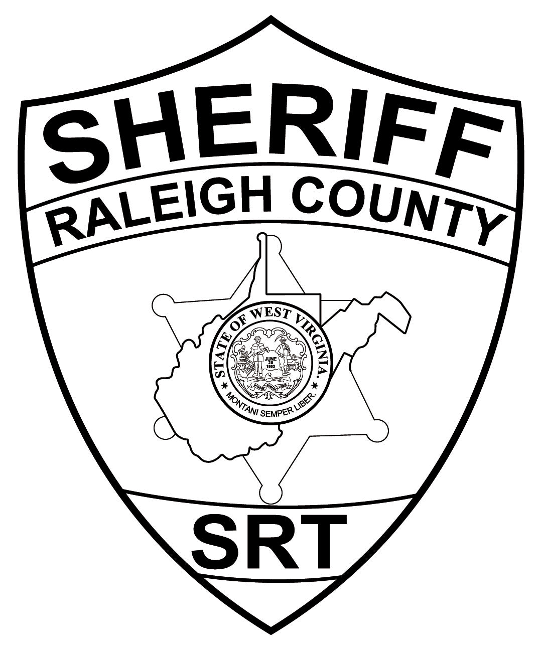 Raleigh County Sheriff Badge Vector Art, Ai,SVG, DXF, PNG, Digital Files